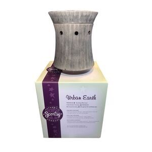 Scentsy Urban Earth Wax WARMER Brown Premium 23175 Electric boho woods earthy
